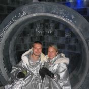 Kim Meyer and Igor Sushko at the Ice Bar Tokyo