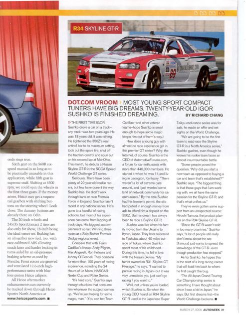 AutoWeek Magazine March 27 2006 - AutomotiveForums.com Nissan Skyline GT-R