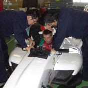 Igor Sushko test-fitting the Formula Challenge Japan (FCJ) open-wheel racecar.