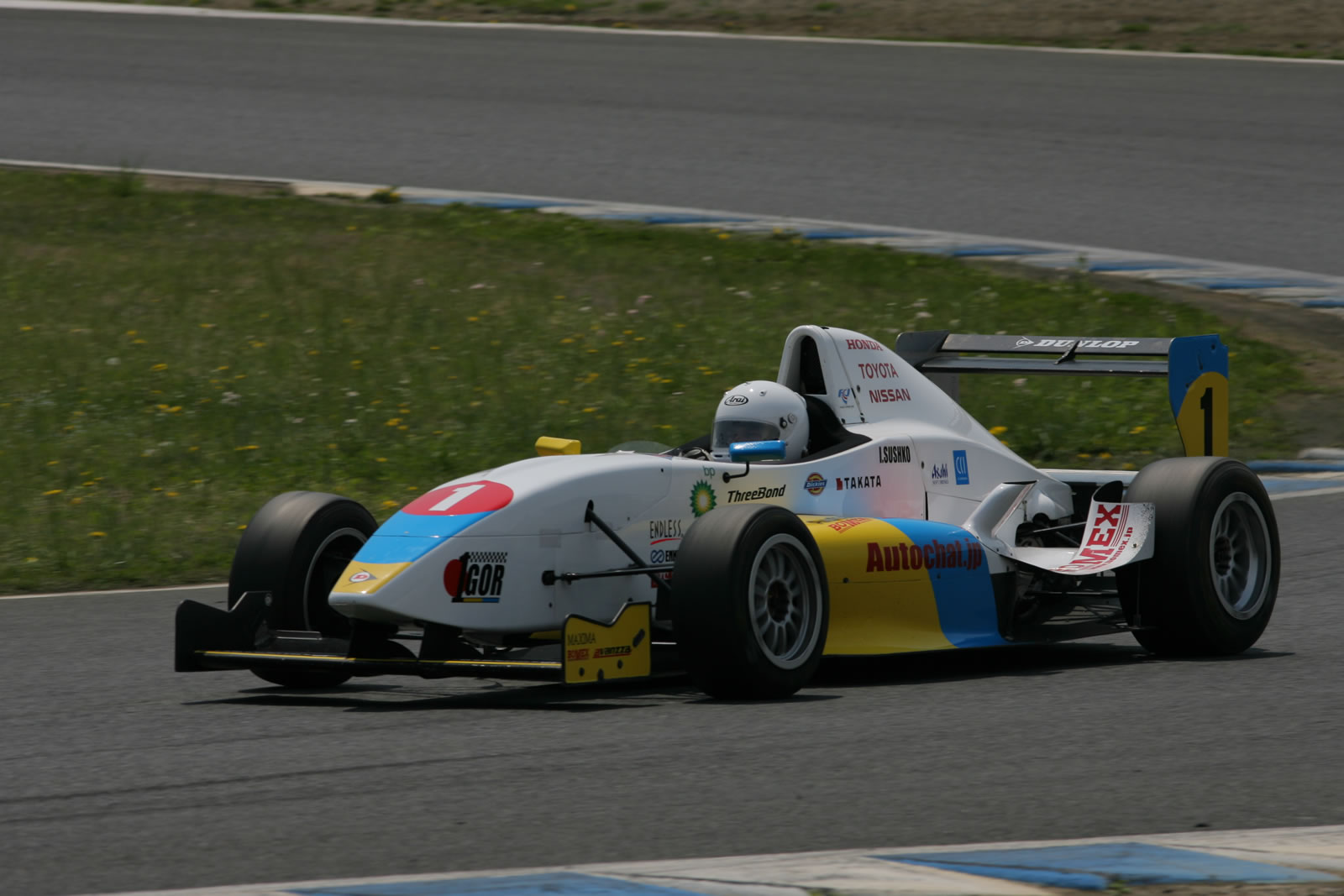 Igor Sushko at the Twin Ring Motegi circuit at test in the H.I.S. FCJ.