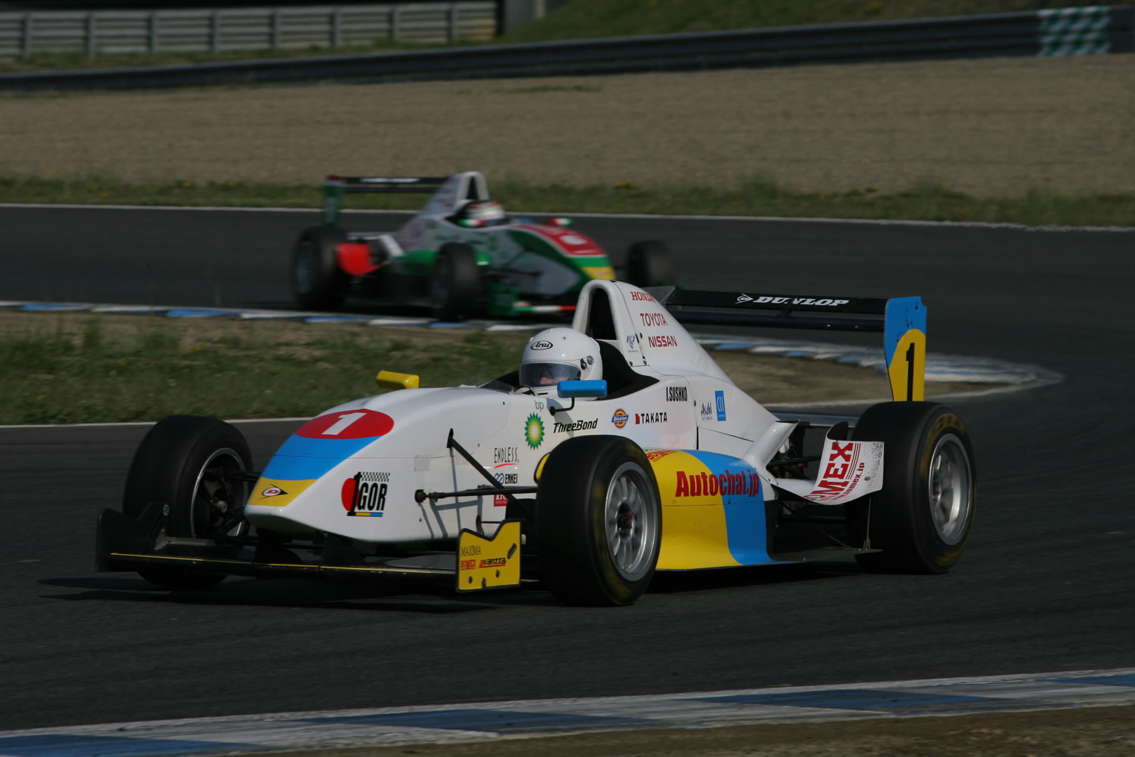 Igor Sushko at the Twin Ring Motegi circuit at test in the H.I.S. FCJ.