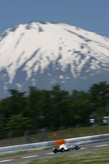 Igor Sushko piloting FCJ Formula near Mount Fuji.