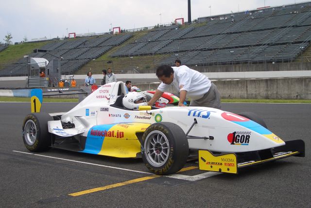 Igor Sushko on the grid at Motegi.