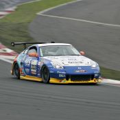The H.I.S. Nissan Fairlady Z piloted by Igor Sushko at Fuji Speedway. Pictured is the exit of the Netz corner, a very technical