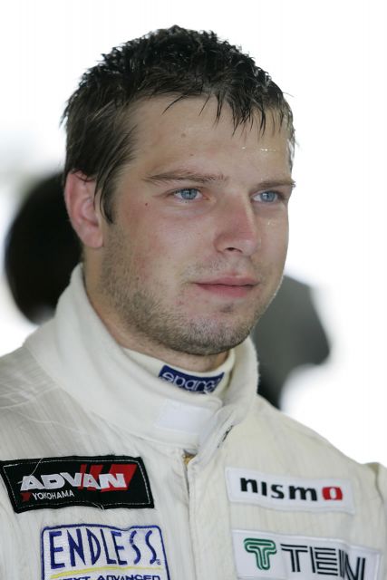 Igor Sushko after getting out of the car during the Sunday morning practice session. The heat at Fuji was extreme, since it's mi