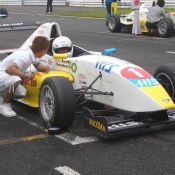 Igor Sushko on the grid at Suzuka.
