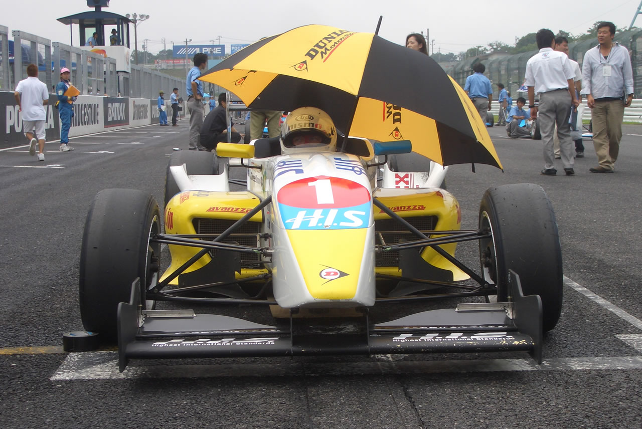 Igor Sushko on the grid at Suzuka.