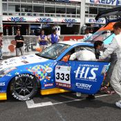 On the grid for the Super Taikyu series at Okayama Circuit. The H.I.S. Nissan Fairlady Z, piloted by Igor Sushko and Maejima Shy