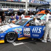 On the grid for the Super Taikyu series at Okayama Circuit. The H.I.S. Nissan Fairlady Z, piloted by Igor Sushko and Maejima Shy