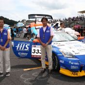 On the grid for the Super Taikyu series at Okayama Circuit. The H.I.S. Nissan Fairlady Z, piloted by Igor Sushko and Maejima Shy