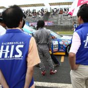 On the grid for the Super Taikyu series at Okayama Circuit. The H.I.S. Nissan Fairlady Z, piloted by Igor Sushko and Maejima Shy