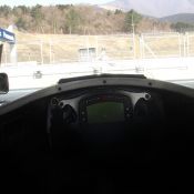 Driver's point of view from the FCJ Formula Renault racecar.