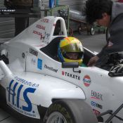 Igor Sushko in the #24 H.I.S. Travel car at FCJ Formula Renault Round 1 at Fuji Speedway.