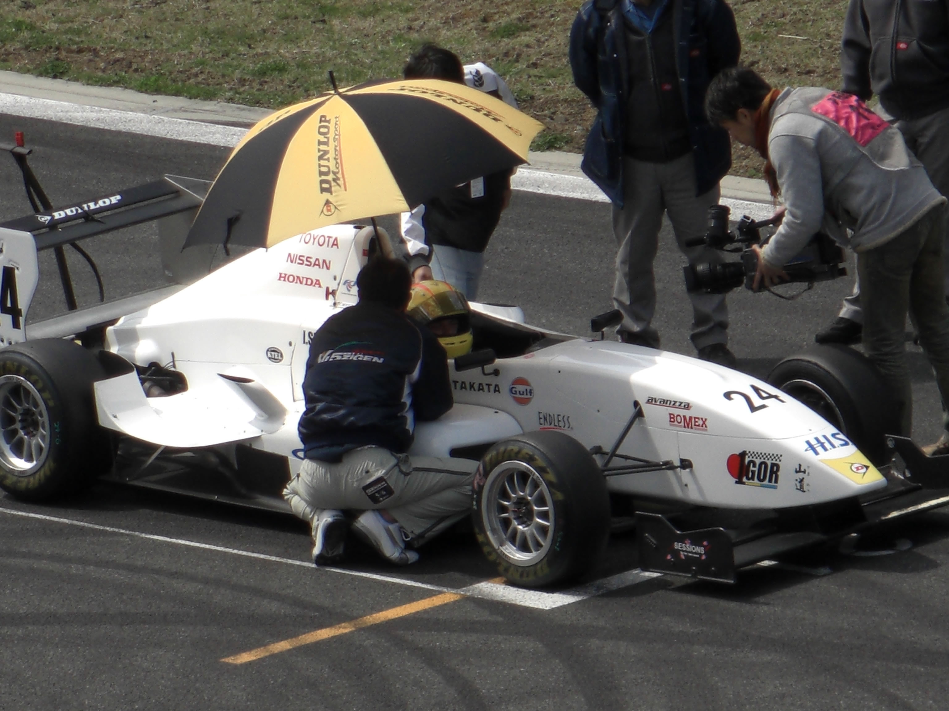 Igor Sushko in the #24 H.I.S. Travel car at FCJ Formula Renault Round 1 at Fuji Speedway.