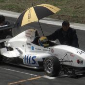 Igor Sushko in the #24 H.I.S. Travel car at FCJ Formula Renault Round 1 at Fuji Speedway.