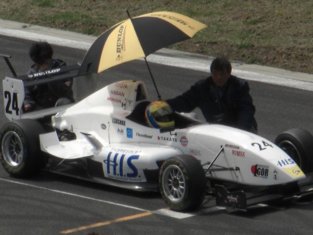 Igor Sushko in the #24 H.I.S. Travel car at FCJ Formula Renault Round 1 at Fuji Speedway.