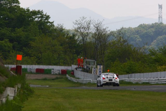 The #15 Okabe Jidosha Nissan Fairlady Z in Super Taikyu at 2008 Sendai Hiland 4HR race.