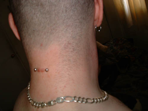 And my Nape piercing just for the hell of it: